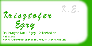 krisztofer egry business card